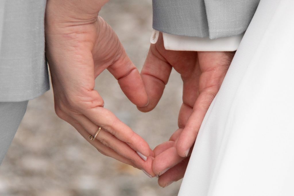 Herz Hände Hochzeitsfotografie