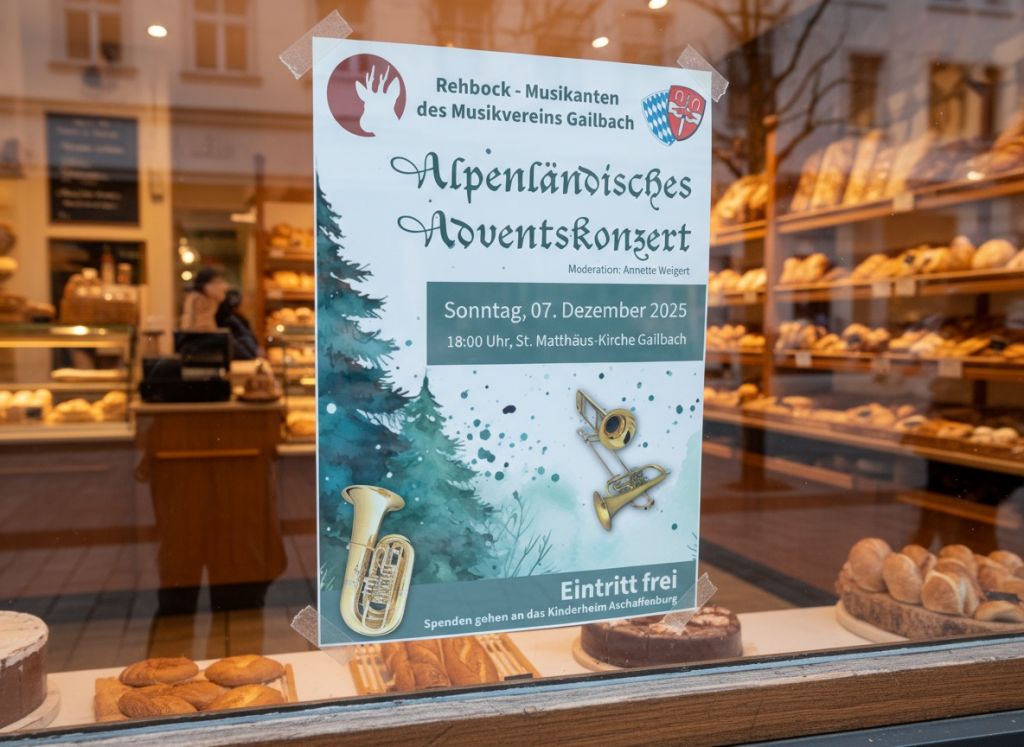 Printdesign Plakat Adventskonzert Aushang